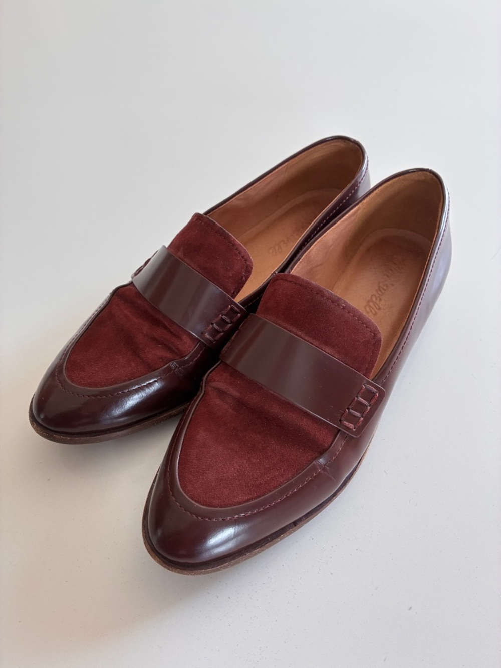 Madewell-Wine-Loafers-Leather-Classic-Office-Traditional-Elevated-Size 7